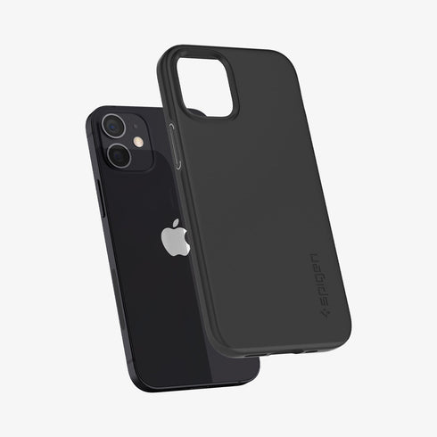 ACS01612 - iPhone 12 Pro Max Case Thin Fit in black showing the back